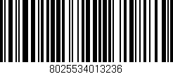 Código de barras (EAN, GTIN, SKU, ISBN): '8025534013236'