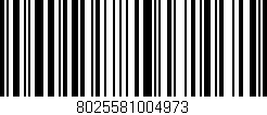 Código de barras (EAN, GTIN, SKU, ISBN): '8025581004973'