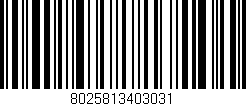 Código de barras (EAN, GTIN, SKU, ISBN): '8025813403031'