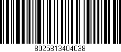 Código de barras (EAN, GTIN, SKU, ISBN): '8025813404038'