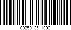 Código de barras (EAN, GTIN, SKU, ISBN): '8025813511033'