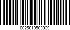 Código de barras (EAN, GTIN, SKU, ISBN): '8025813580039'
