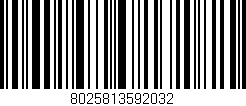 Código de barras (EAN, GTIN, SKU, ISBN): '8025813592032'