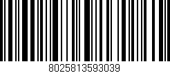 Código de barras (EAN, GTIN, SKU, ISBN): '8025813593039'