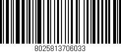 Código de barras (EAN, GTIN, SKU, ISBN): '8025813706033'