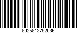 Código de barras (EAN, GTIN, SKU, ISBN): '8025813792036'
