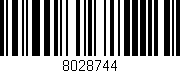Código de barras (EAN, GTIN, SKU, ISBN): '8028744'