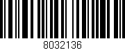 Código de barras (EAN, GTIN, SKU, ISBN): '8032136'