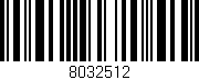 Código de barras (EAN, GTIN, SKU, ISBN): '8032512'