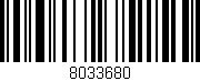 Código de barras (EAN, GTIN, SKU, ISBN): '8033680'