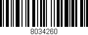 Código de barras (EAN, GTIN, SKU, ISBN): '8034260'