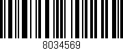Código de barras (EAN, GTIN, SKU, ISBN): '8034569'