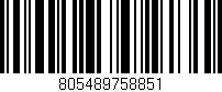 Código de barras (EAN, GTIN, SKU, ISBN): '805489758851'