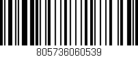 Código de barras (EAN, GTIN, SKU, ISBN): '805736060539'