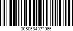 Código de barras (EAN, GTIN, SKU, ISBN): '8058664077366'