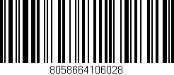 Código de barras (EAN, GTIN, SKU, ISBN): '8058664106028'