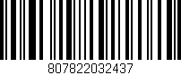 Código de barras (EAN, GTIN, SKU, ISBN): '807822032437'