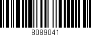 Código de barras (EAN, GTIN, SKU, ISBN): '8089041'