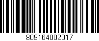 Código de barras (EAN, GTIN, SKU, ISBN): '809164002017'