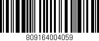 Código de barras (EAN, GTIN, SKU, ISBN): '809164004059'