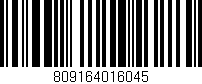 Código de barras (EAN, GTIN, SKU, ISBN): '809164016045'