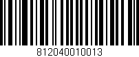 Código de barras (EAN, GTIN, SKU, ISBN): '812040010013'