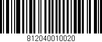 Código de barras (EAN, GTIN, SKU, ISBN): '812040010020'