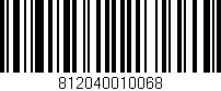 Código de barras (EAN, GTIN, SKU, ISBN): '812040010068'