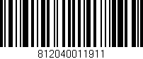 Código de barras (EAN, GTIN, SKU, ISBN): '812040011911'