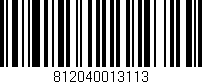 Código de barras (EAN, GTIN, SKU, ISBN): '812040013113'