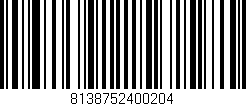 Código de barras (EAN, GTIN, SKU, ISBN): '8138752400204'