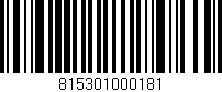 Código de barras (EAN, GTIN, SKU, ISBN): '815301000181'