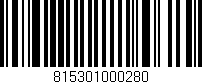 Código de barras (EAN, GTIN, SKU, ISBN): '815301000280'