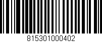 Código de barras (EAN, GTIN, SKU, ISBN): '815301000402'