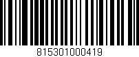 Código de barras (EAN, GTIN, SKU, ISBN): '815301000419'