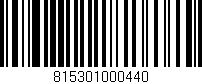 Código de barras (EAN, GTIN, SKU, ISBN): '815301000440'