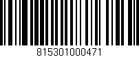 Código de barras (EAN, GTIN, SKU, ISBN): '815301000471'