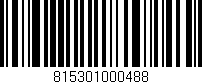 Código de barras (EAN, GTIN, SKU, ISBN): '815301000488'