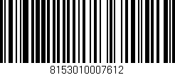 Código de barras (EAN, GTIN, SKU, ISBN): '8153010007612'