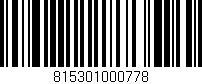 Código de barras (EAN, GTIN, SKU, ISBN): '815301000778'