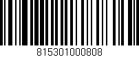 Código de barras (EAN, GTIN, SKU, ISBN): '815301000808'