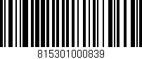 Código de barras (EAN, GTIN, SKU, ISBN): '815301000839'