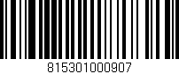 Código de barras (EAN, GTIN, SKU, ISBN): '815301000907'