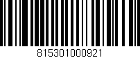 Código de barras (EAN, GTIN, SKU, ISBN): '815301000921'