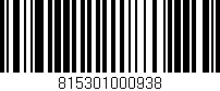 Código de barras (EAN, GTIN, SKU, ISBN): '815301000938'