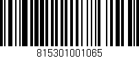 Código de barras (EAN, GTIN, SKU, ISBN): '815301001065'
