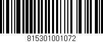 Código de barras (EAN, GTIN, SKU, ISBN): '815301001072'