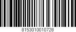 Código de barras (EAN, GTIN, SKU, ISBN): '8153010010728'