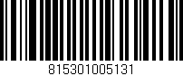 Código de barras (EAN, GTIN, SKU, ISBN): '815301005131'