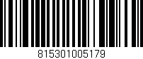 Código de barras (EAN, GTIN, SKU, ISBN): '815301005179'
